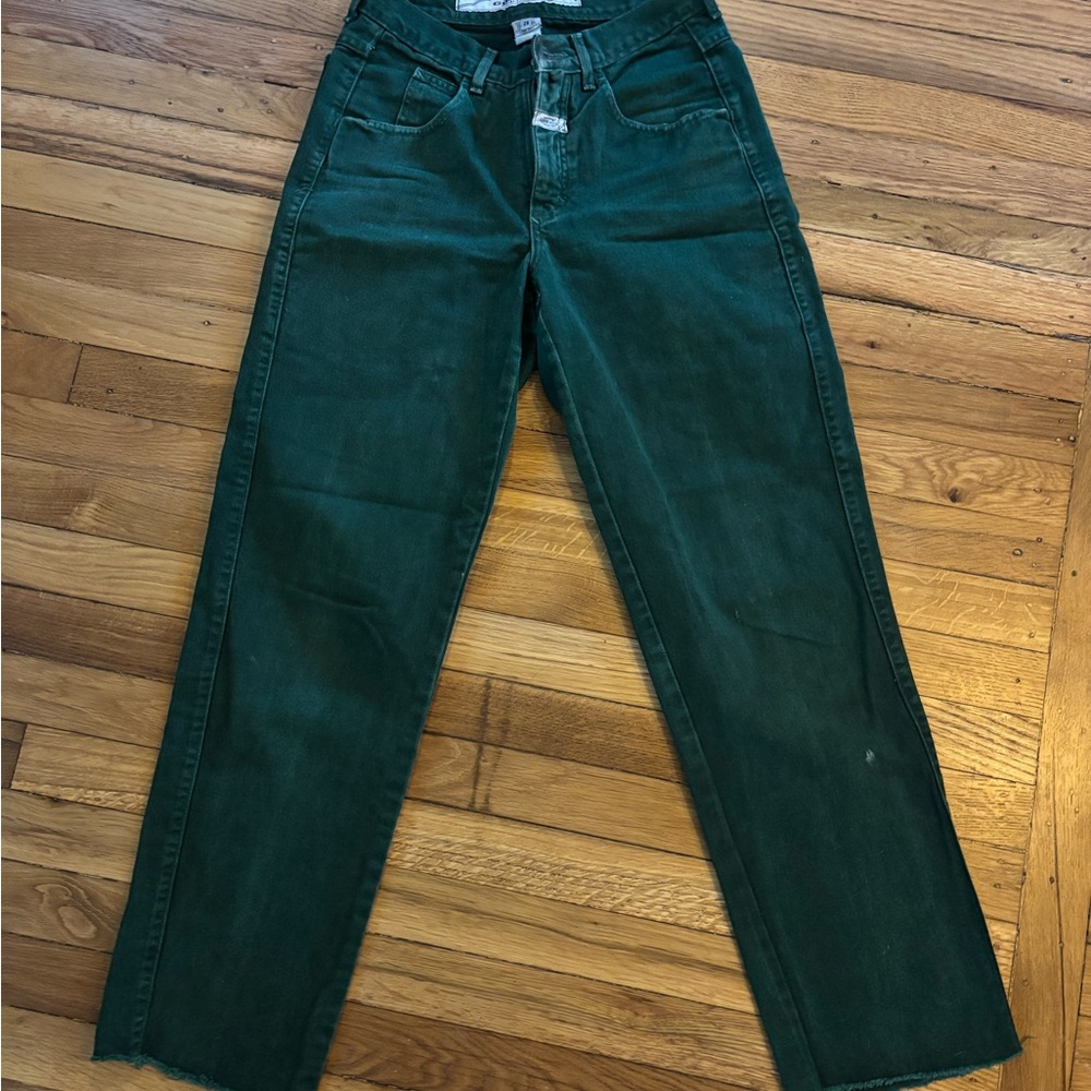 Marithe Francois Girbaud Forest Green Denim Pants